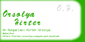 orsolya hirter business card